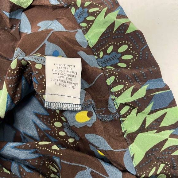 Johnny was embroidered 100% silk long sleeves tunic size M - Picture 6 of 10